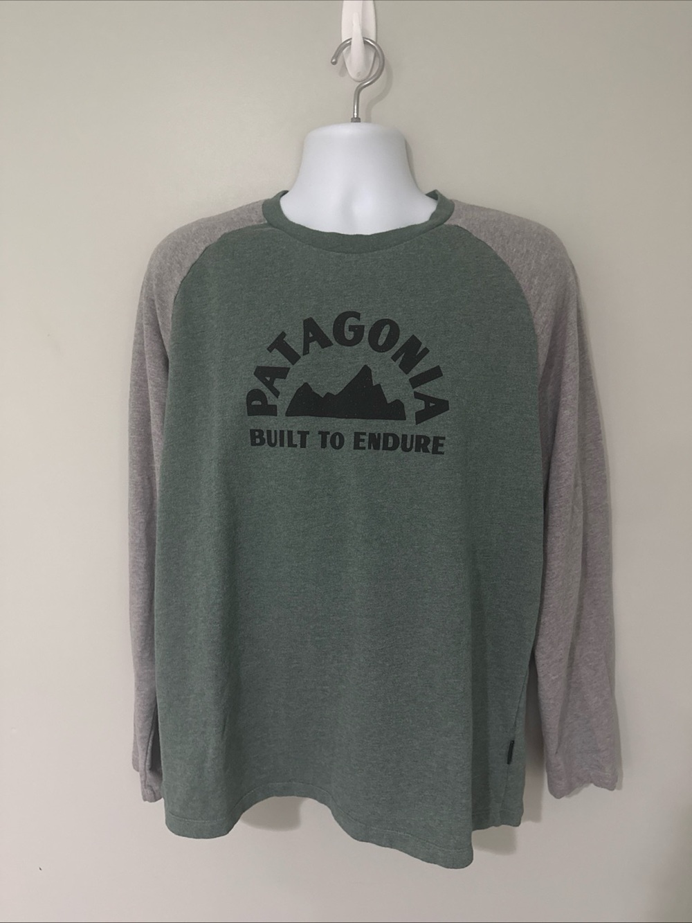 Patagonia Geologers Lightweight Green/Grey Crew Sweatshirt- Large